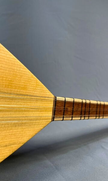 Uzun Sap Sade Model 40 Tekne Yaprak Çınar Bağlama | Telli Çalgı Yapım