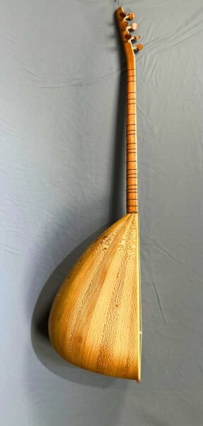 Uzun Sap Sade Model 40 Tekne Yaprak Çınar Bağlama | Telli Çalgı Yapım
