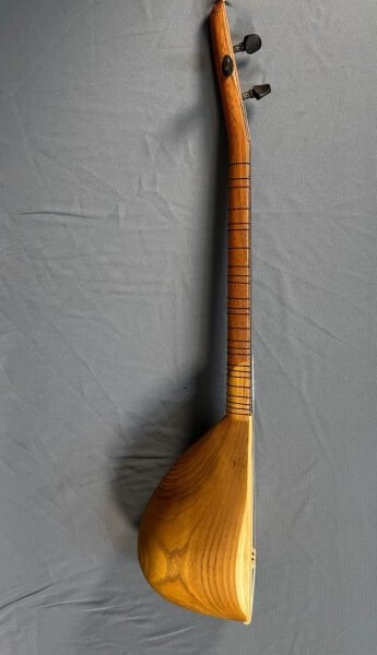 Uzun Sap Oyma Dut Çiçek Motifli 28 Tekne Profesyonel Cura Bağlama | Telli Çalgı Yapım