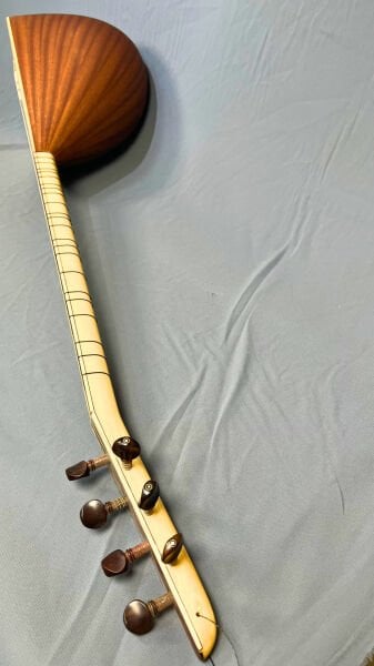 Telli Çalgı Yapım Uzun Sap  Oyma Dut Profesyonel Bağlama