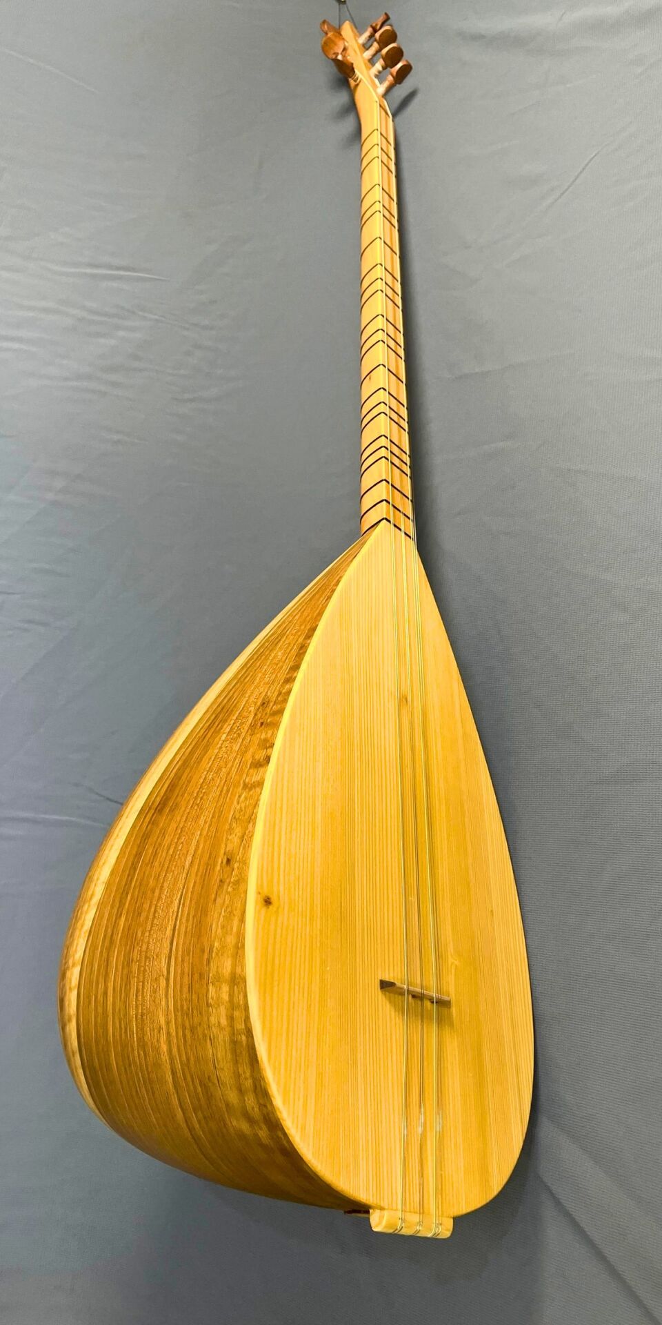 Uzun Sade Model 41 Tekne Yaprak Karaağaç Bağlama | Telli Çalgı Yapım