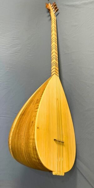 Uzun Sade Model 41 Tekne Yaprak Karaağaç Bağlama | Telli Çalgı Yapım
