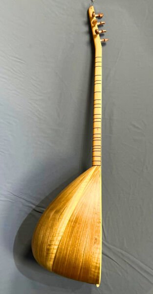 Telli Çalgı Yapım Uzun Sade Model 41 Tekne Yaprak Karaağaç Bağlama