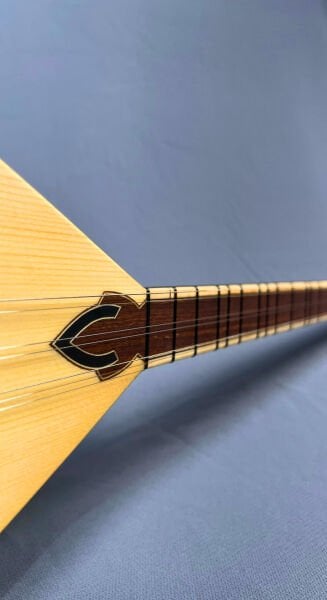 Telli Çalgı Yapım Uzun 42 Tekne Yaprak Maun Profesyonel Bağlama