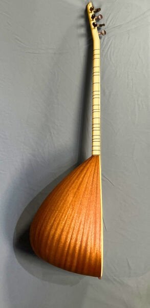Telli Çalgı Yapım Uzun 42 Tekne Yaprak Maun Profesyonel Bağlama