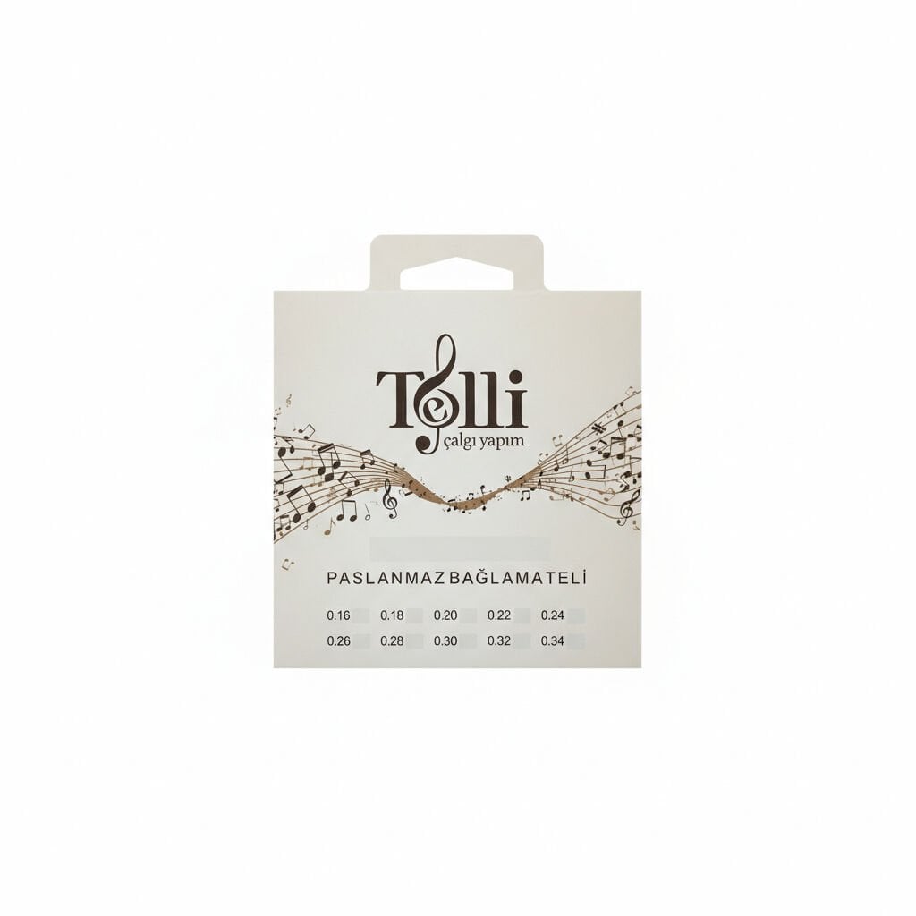 Telli Çalgı Yapım Kısa Sap Kalın Bam Teli 0,50 mm