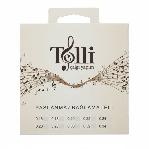 Telli Çalgı Yapım Kısa Sap İnce Bam Teli 0,40 mm