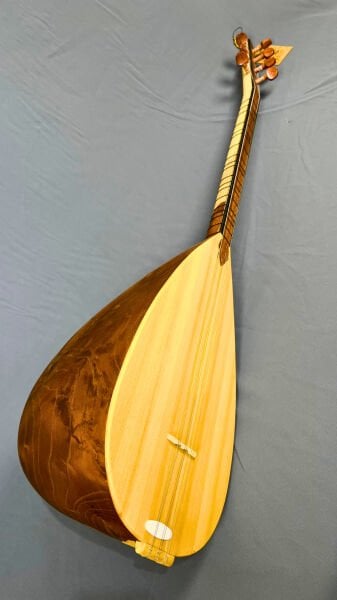 Kısa Sap 38 Tekne Oyma Dut Profesyonel Bağlama | Telli Çalgı Yapım