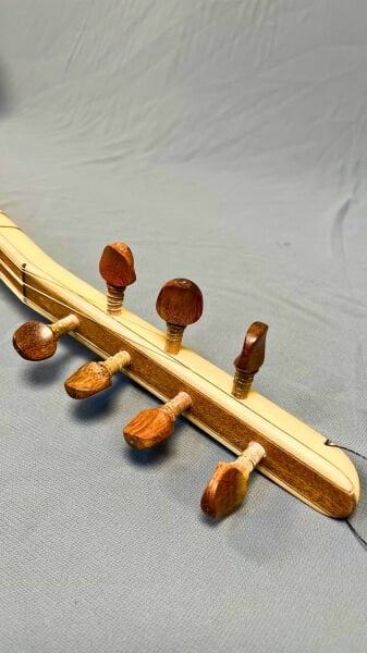 Telli Çalgı Yapım Uzun Sap Yaprak Karaağaç 44,5 Tekne Profesyonel Bağlama