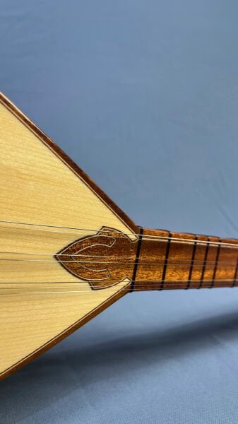 Telli Çalgı Yapım Kısa Sap Yaprak Karaağaç 42,5 Tekne Profesyonel Bağlama
