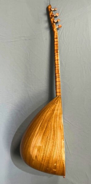 Kısa Sap Yaprak Karaağaç 42,5 Tekne Profesyonel Bağlama | Telli Çalgı Yapım