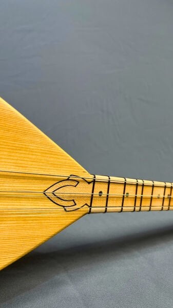 Telli Çalgı Yapım Kısa Sap Yaprak Kelebek 40,5 Tekne Profesyonel Bağlama
