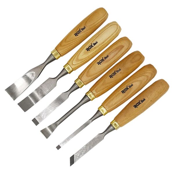 rox wood 9097 ahşap oyma ıskarpela seti 12 parça ahşap kutulu