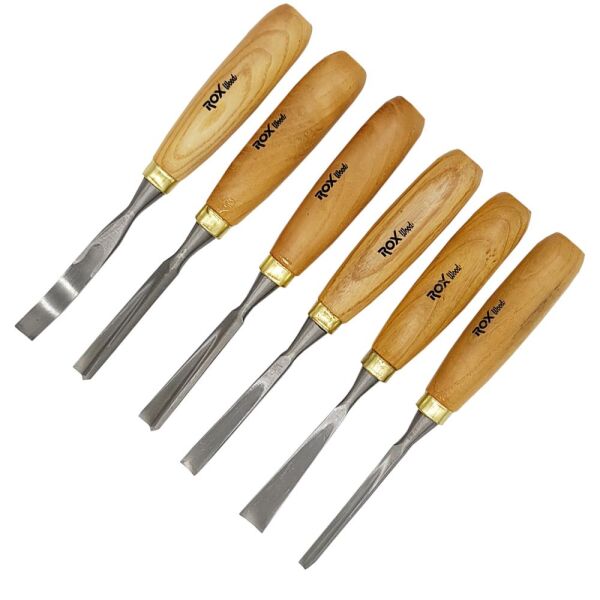 rox wood 9097 ahşap oyma ıskarpela seti 12 parça ahşap kutulu