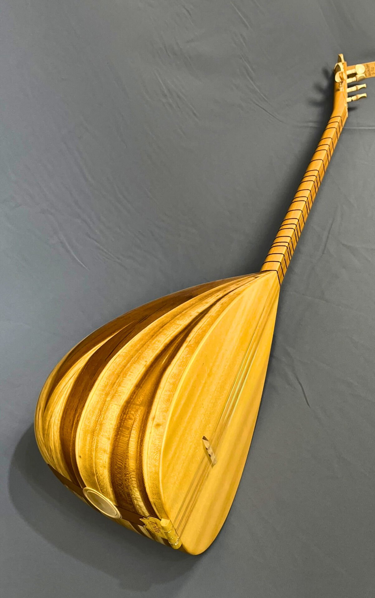 Uzun Sap Sade Model 40 Tekne Yaprak Dut Bağlama | Telli Çalgı Yapım