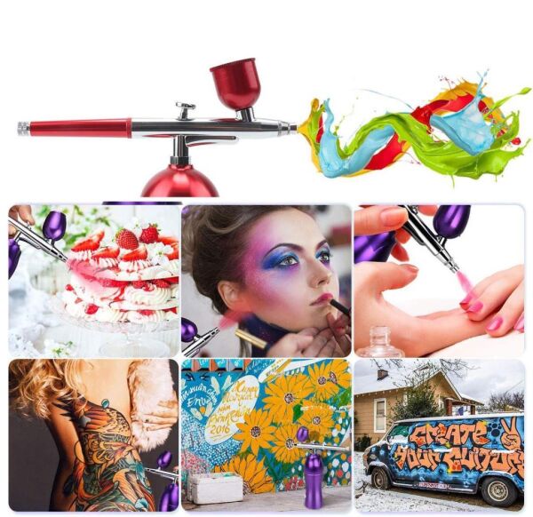 Rox 0068 Entegre Kompresörlü Akülü Airbrush Mini Boya Tabancası