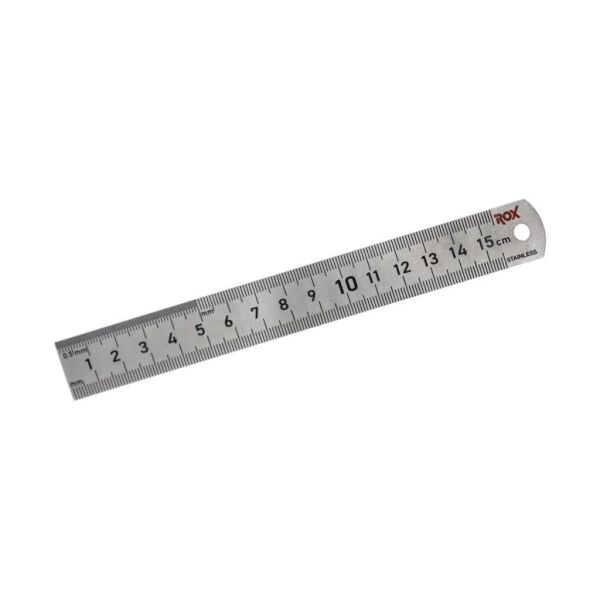 Rox 0198 Çift Taraflı Çelik Cetvel 150 mm – Hassas Ölçüm Aracı