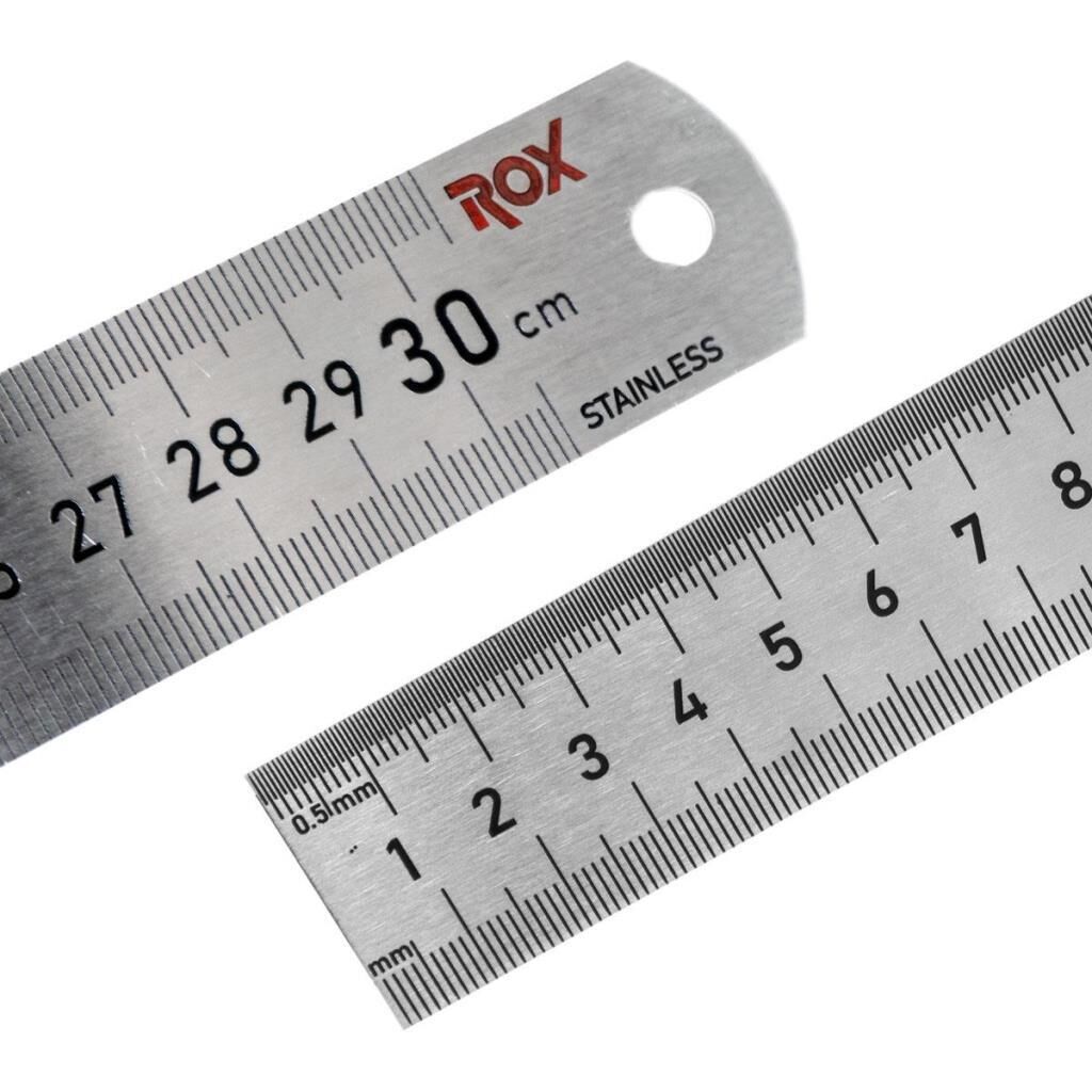 Rox 0199 Çift Taraflı Çelik Cetvel 300 mm – Hassas Ölçüm Aracı