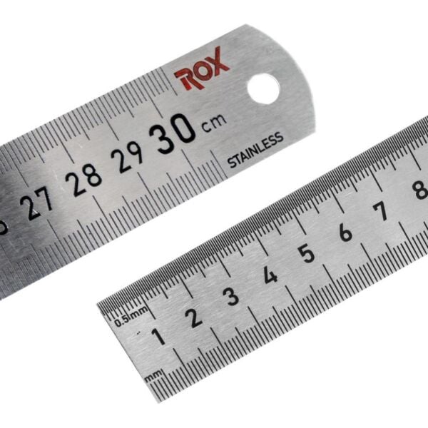 Rox 0199 Çift Taraflı Çelik Cetvel 300 mm – Hassas Ölçüm Aracı