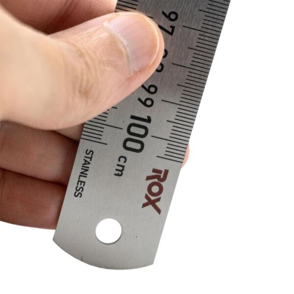 Rox 0201 Çift Taraflı Çelik Cetvel 1000 mm – Hassas Ölçüm Aracı