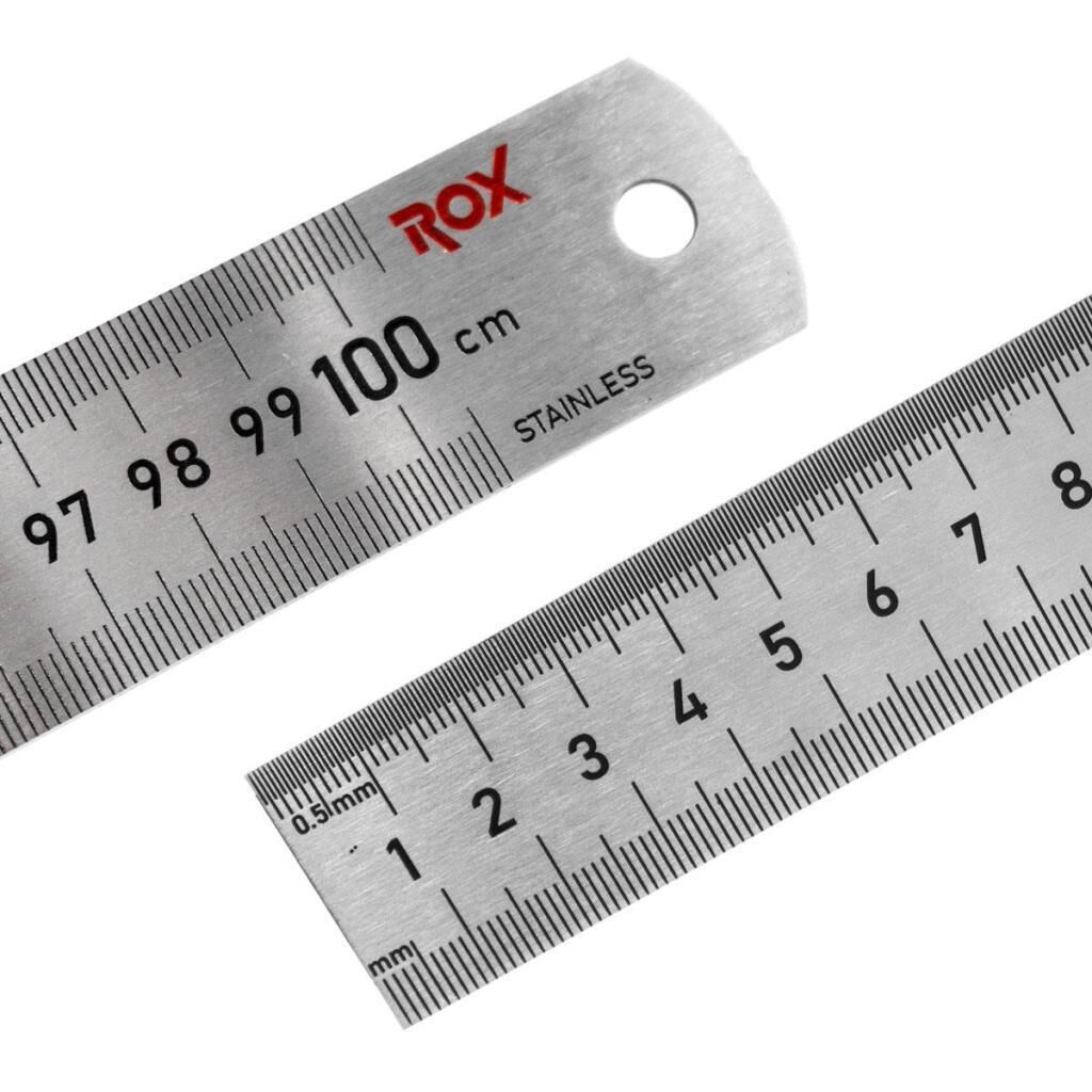 Rox 0201 Çift Taraflı Çelik Cetvel 1000 mm – Hassas Ölçüm Aracı