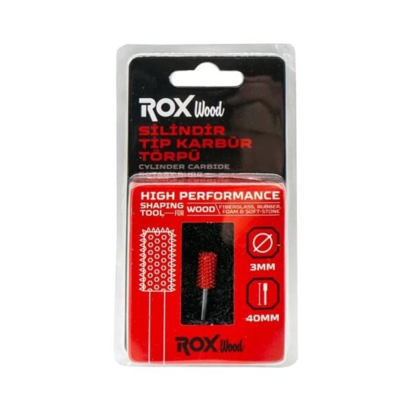 ROX WOOD Karbür Silindir Tip Törpü