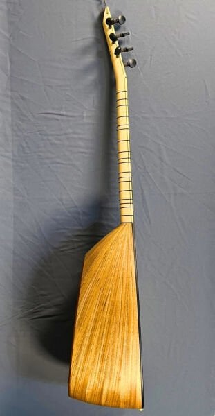 Kısa Sap Yaprak Karaağaç Kesik Tekne Profesyonel Bağlama 41 cm | Professional Short Neck Elm Wood Cut Bowl Baglama 41 cm