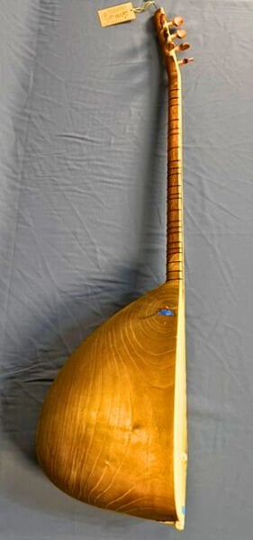 Telli Çalgı Yapım Uzun Sap  Oyma Dut Profesyonel Bağlama