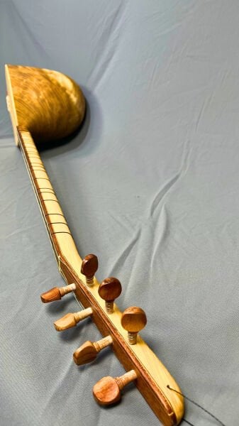Telli Çalgı Yapım Uzun Sap Oyma Dut Divan Profesyonel Bağlama