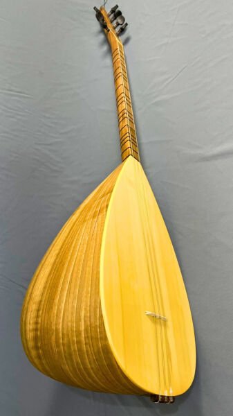 Kısa Sap Yaprak Ceviz Bağlama 42 cm | Short Neck Walnut Wood Baglama 42 cm | Kurz Hals Walnuss Baglama 42 cm