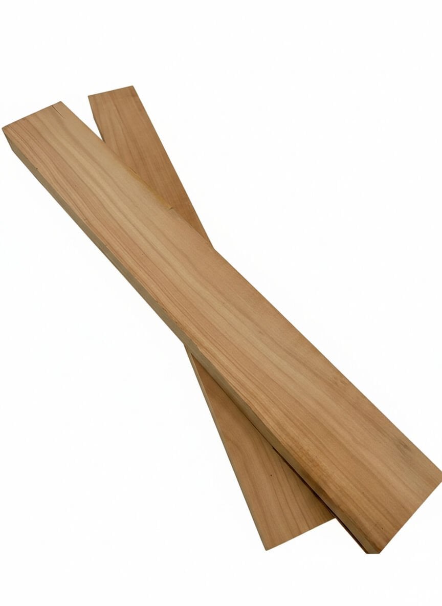 Bağlama Yaprak Tekne Yapımı İçin Kurutulmuş Kiraz Ağacı - Dried Cherry Wood for Making Bağlama Leaf Boats