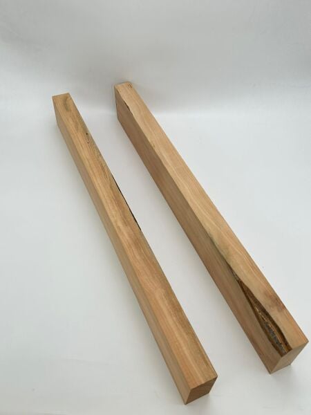 Bağlama Yaprak Tekne Yapımı İçin Kurutulmuş Kiraz Ağacı – 2'li Masif Set