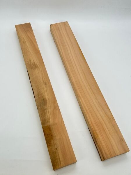 Bağlama Yaprak Tekne Yapımı İçin Kurutulmuş Kiraz Ağacı – 2'li Masif Set