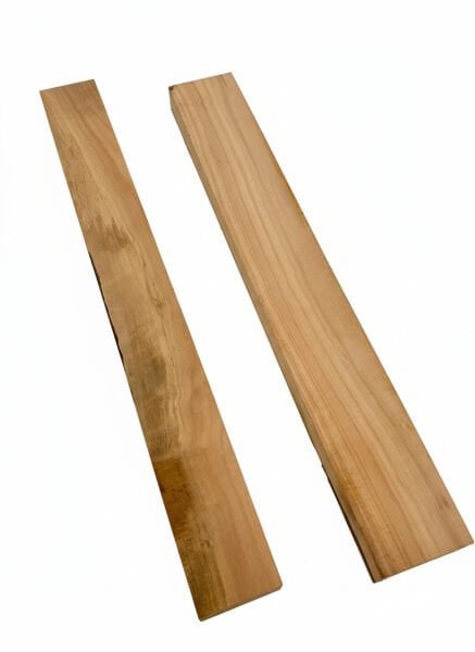 Bağlama Yaprak Tekne Yapımı İçin Kurutulmuş Kiraz Ağacı - Dried Cherry Wood for Making Bağlama Leaf Boats