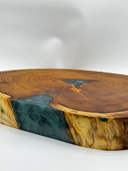 Epoksili Masif Dut Ağacı – Hobi ve Dekoratif Projeler İçin Özel Tasarım Ahşap Parça - Epoxy-Coated Solid Walnut Wood – Specially Designed Wooden Piece