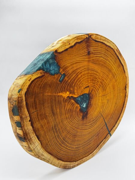 Epoksili Masif Dut Ağacı – Hobi ve Dekoratif Projeler İçin Özel Tasarım Ahşap Parça - Epoxy-Coated Solid Walnut Wood – Specially Designed Wooden Piece