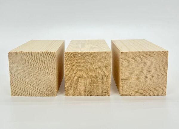 Köknar Ağacından 3'lü Ahşap Blok Seti