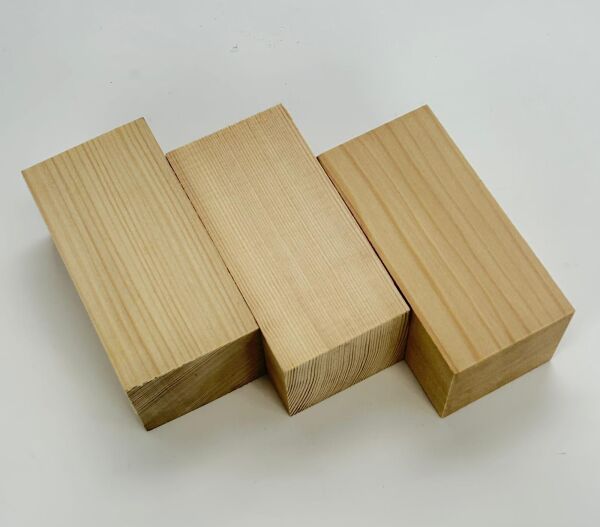 Köknar Ağacından 3'lü Ahşap Blok Seti