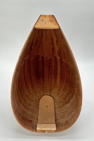 Yaprak Maun Bağlama Teknesi - Bağlama Yapım Parçası | Mahogany Wood Baglama Bowl for Instrument Making | Mahagoni Holz Baglama Korpus für Musikinstrum