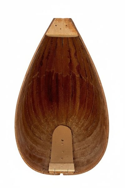 Yaprak Maun Bağlama Teknesi - Bağlama Yapım Parçası | Mahogany Wood Baglama Bowl for Instrument Making | Mahagoni Holz Baglama Korpus für Musikinstrum