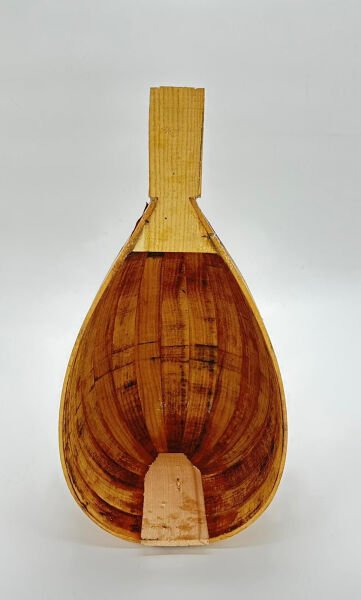 Yaprak Dut Cura Teknesi - Bağlama ve Cura Yapım Parçası | Mulberry Wood Cura Bowl for Instrument Making | Mulberry Holz Cura Korpus für Musikinstrumen